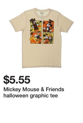 Five Below Mickey mouse & friends halloween graphic tee offer