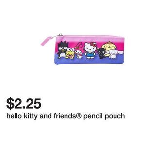 Five Below Hello kitty and friends pencil pouch offer