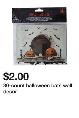 Five Below 30-count halloween bats wall decor offer