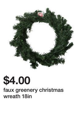 Five Below Faux greenery christmas wreath 18in offer