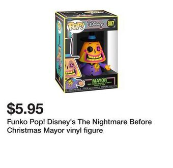Five Below Funko pop! disney's the nightmare before christmas mayor vinyl figure offer