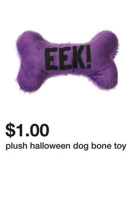 Five Below Plush halloween dog bone toy offer