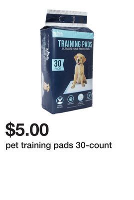 Five Below Pet training pads 30-count offer