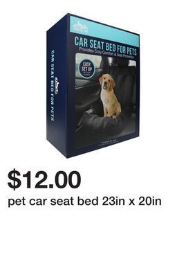 Five Below Pet car seat bed 23in x 20in offer