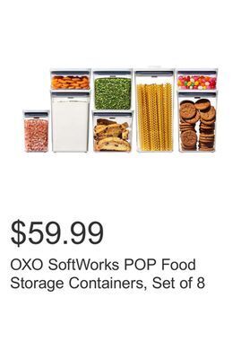 Costco Oxo softworks pop food storage containers, set of 8 offer