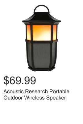 Costco Acoustic research portable outdoor wireless speaker offer