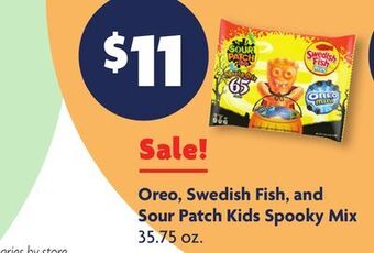 Family Dollar Oreo, swedish fish, and sour patch kids spooky mix offer