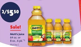 Family Dollar Mott's juice offer