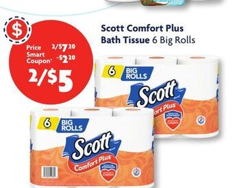 Family Dollar Scott comfort plus bath tissue offer