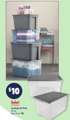 Family Dollar Locking lid tote offer