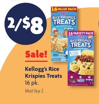 Family Dollar Kellogg's rice krispies treats offer