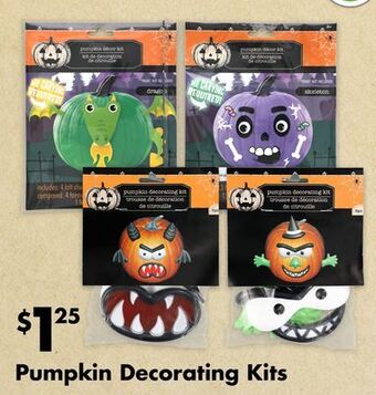 Dollar Tree Pumpkin decorating kits offer