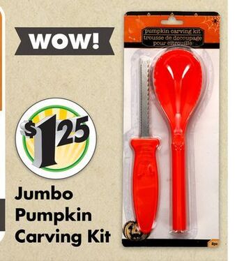 Dollar Tree Jumbo pumpkin carving kit offer
