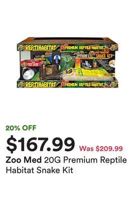 Petco 20g premium reptile habitat snake kit offer