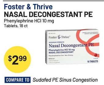 Health Mart Foster & thrive nasal decongestant pe offer