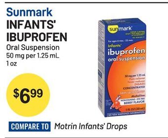 Health Mart Sunmark infants' ibuprofen offer