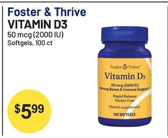 Health Mart Foster & thrive vitamin d3 offer