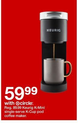 Target Keurig k-mini single-serve k-cup pod coffee maker offer