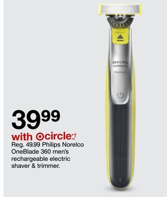 Target Philips norelco series 3500 wet & dry men's rechargeable electric shaver offer