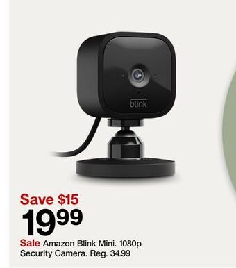 Target Amazon blink mini 1080p security camera offer