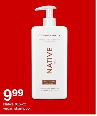 Target Native 16.5-oz. vegan shampoo offer