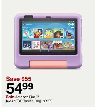 Target Amazon fire 7 kids 16gb tablet offer