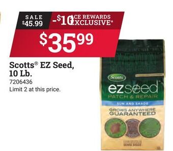 Ace Hardware Scotts ez seed, 10 lb offer