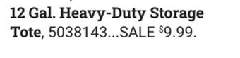 Ace Hardware 12 gal. heavy-duty storage tote offer