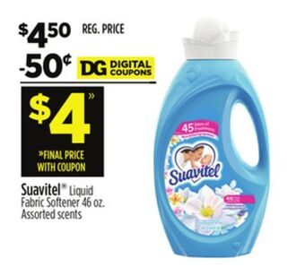 Dollar General Suavitel liquid fabric softener offer