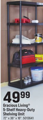 Ace Hardware Gracious living 5-shelf heavy-duty shelving unit offer