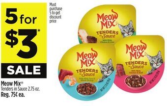 Dollar General Meow mix tenders in sauce offer