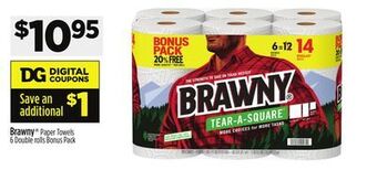 Dollar General Brawny paper towels offer