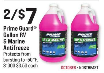 Ace Hardware Prime guard gallon rv & marine antifreeze offer