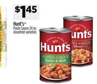 Dollar General Hunt's pasta sauce offer