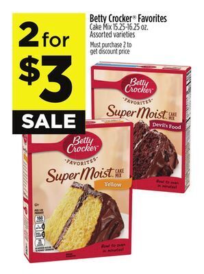 Dollar General Betty crocker favorites cake mix offer