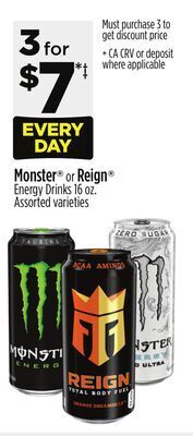 Dollar General Monster or reign offer