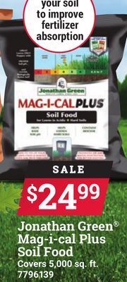 Ace Hardware Jonathan green mag-i-cal plus soil food offer