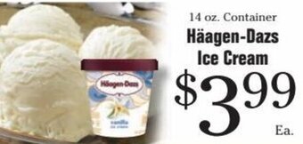 Morton Williams Häagen-Dazs Ice Cream 14 oz. Container offer