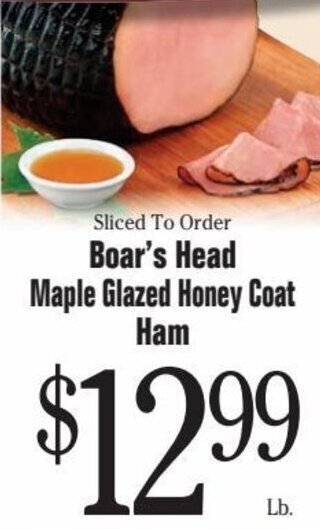 Morton Williams Boar's Head Maple Glazed Honey Coat Ham offer