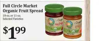Rosauers Full Circle Market Organic Fruit Spread offer