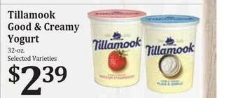 Rosauers Tillamook Good & Creamy Yogurt offer