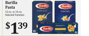 Rosauers Barilla Pasta offer