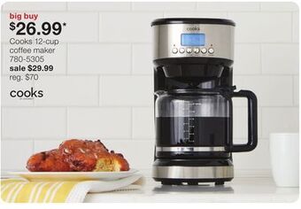 JC Penney Cooks 12-cup coffee maker offer
