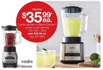 JC Penney Cooks blender or black + decker power crush blender offer