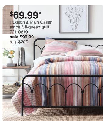 JC Penney Hudson & main casen stripe full/queen quilt offer