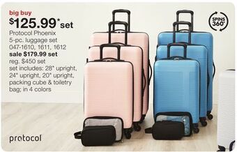 JC Penney Protocol phoenix 5-pc. luggage set offer
