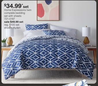 JC Penney Home expressions twin complete bedding set with sheets offer