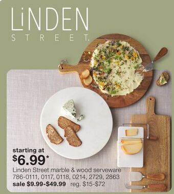 JC Penney Linden street marble & wood serveware offer