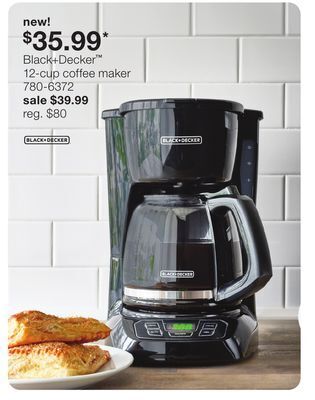 JC Penney Black + decker 12-cup coffee maker offer