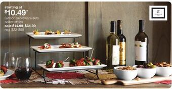 JC Penney Gibson serveware sets offer